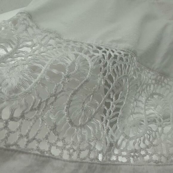 J. Crew White Lace Panel Sleeveless Top size XL - Picture 6 of 7